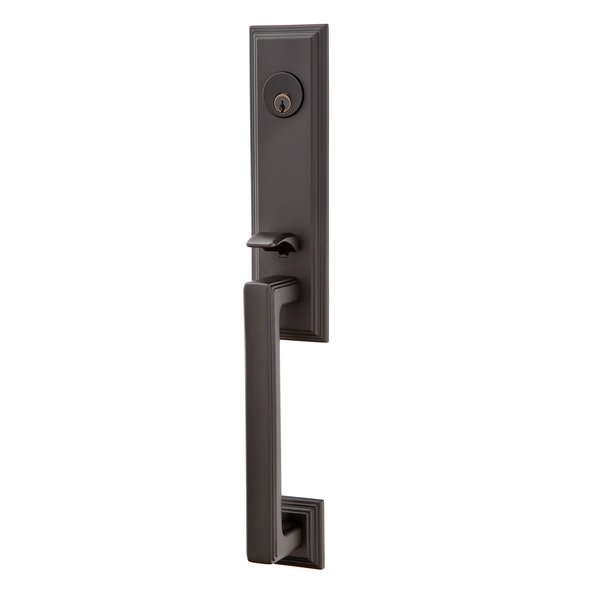 Flat Black Handleset, 4201STUUS19RH, EMTEK, Mfr# 4201STUUS19RH